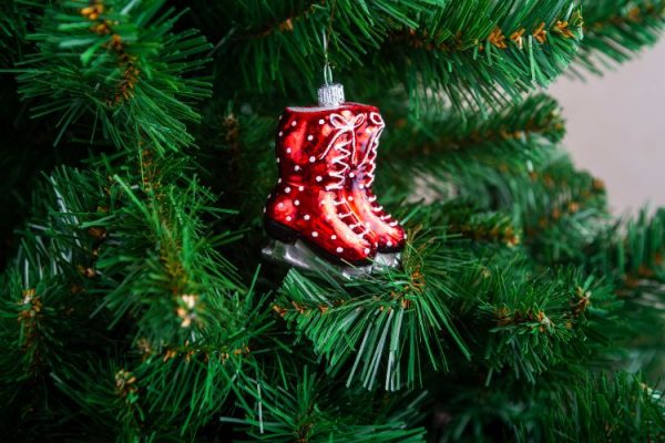 Schaatsen kerstdecoratie