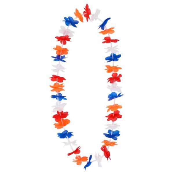 Oranje rood wit blauw papieren ketting